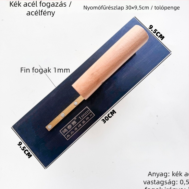 Hongtaiya Epoxipadló spatula fogazott acél pengével az önkiegyenlítő alkalmazásokhoz