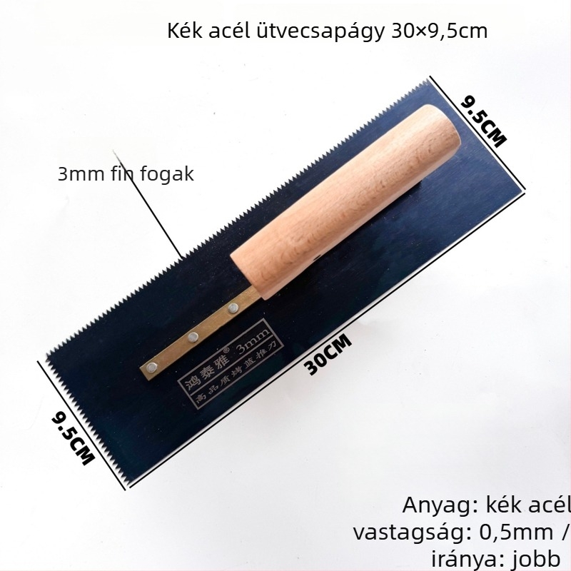 Hongtaiya Epoxipadló spatula fogazott acél pengével az önkiegyenlítő alkalmazásokhoz