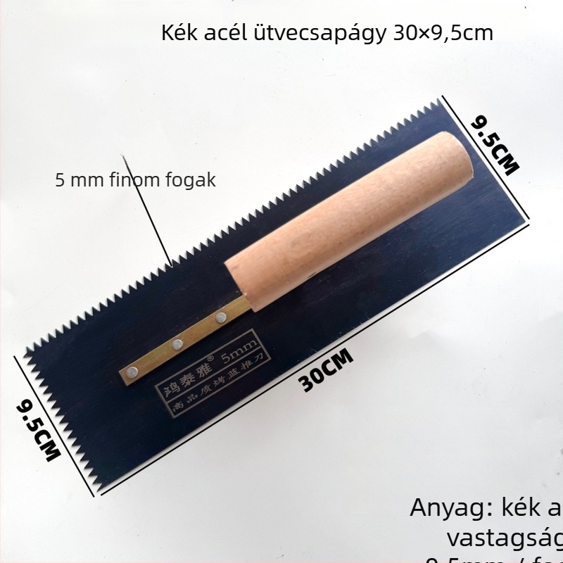 Hongtaiya Epoxipadló spatula fogazott acél pengével az önkiegyenlítő alkalmazásokhoz