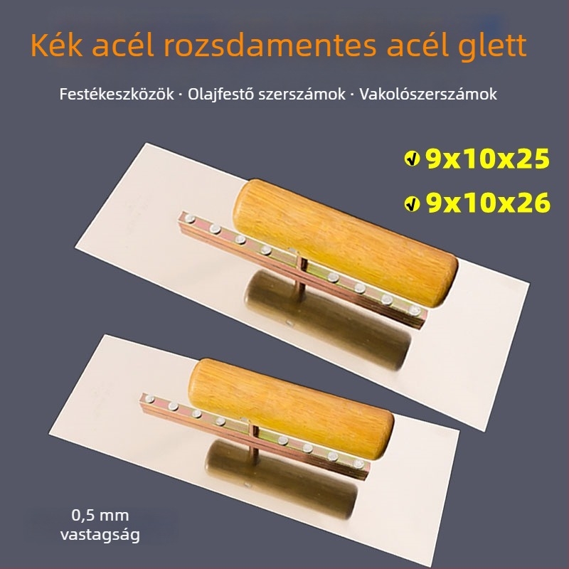 Jetta rozsdamentes acél glettelő spatula falak felületkezeléséhez beltéri dekorációhoz