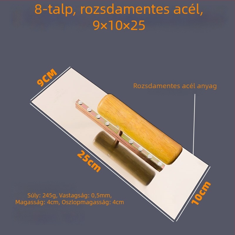 Jetta rozsdamentes acél glettelő spatula falak felületkezeléséhez beltéri dekorációhoz