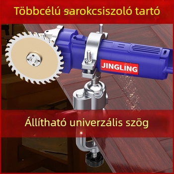 Univerzális tartó sarokcsiszolóhoz forgó rögzítéssel – tartó polírozóhoz/fúróhoz, Jingling acél