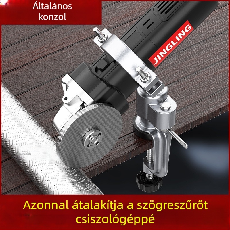 Univerzális tartó sarokcsiszolóhoz forgó rögzítéssel – tartó polírozóhoz/fúróhoz, Jingling acél
