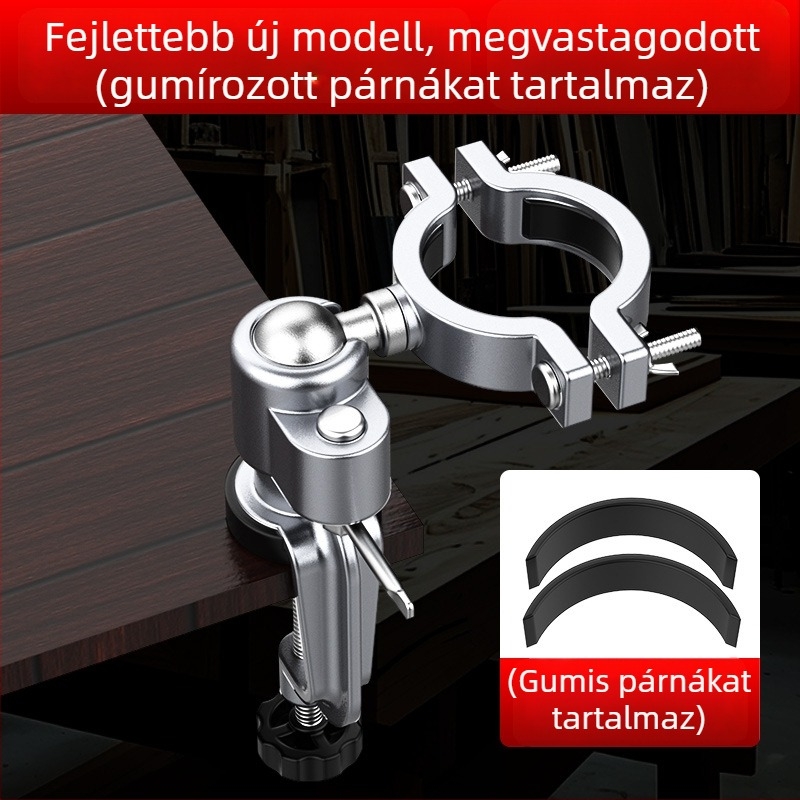 Univerzális tartó sarokcsiszolóhoz forgó rögzítéssel – tartó polírozóhoz/fúróhoz, Jingling acél