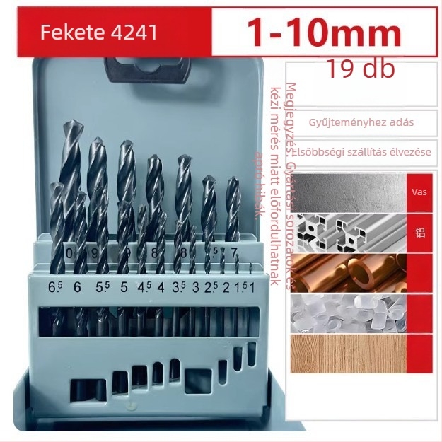 HSS spirálfúró 4241, fúrás vasra, műanyagra, fára, rézre és alumíniumra