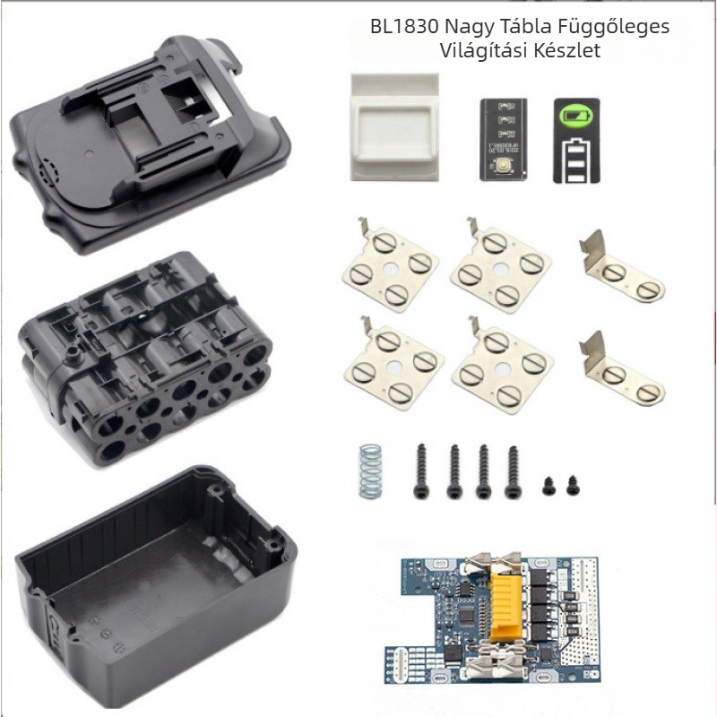 Makita 18V BL1830/BL1860 kompatibilis akkumulátorkészlet, Hongrun, acél 20-gauge szerkezet