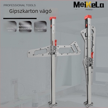 Pormentes gipszkarton vágó kés, magas pontosságú, rozsdamentes acélból, összecsukható