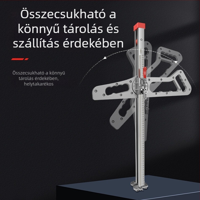 Pormentes gipszkarton vágó kés, magas pontosságú, rozsdamentes acélból, összecsukható