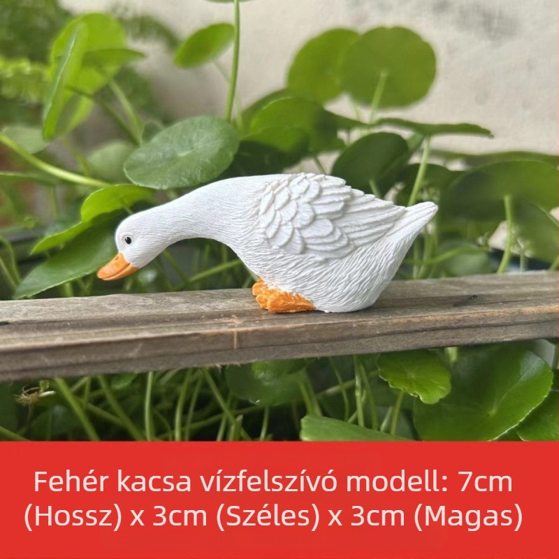 Mini gyanta kacsa kert dísz – gravírozott, francia pásztor stílus, otthon és kertdekoráció, reklám ajándékként alkalmas