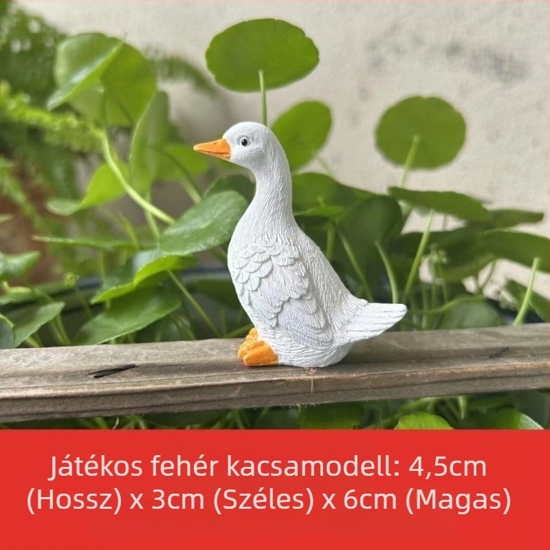 Mini gyanta kacsa kert dísz – gravírozott, francia pásztor stílus, otthon és kertdekoráció, reklám ajándékként alkalmas