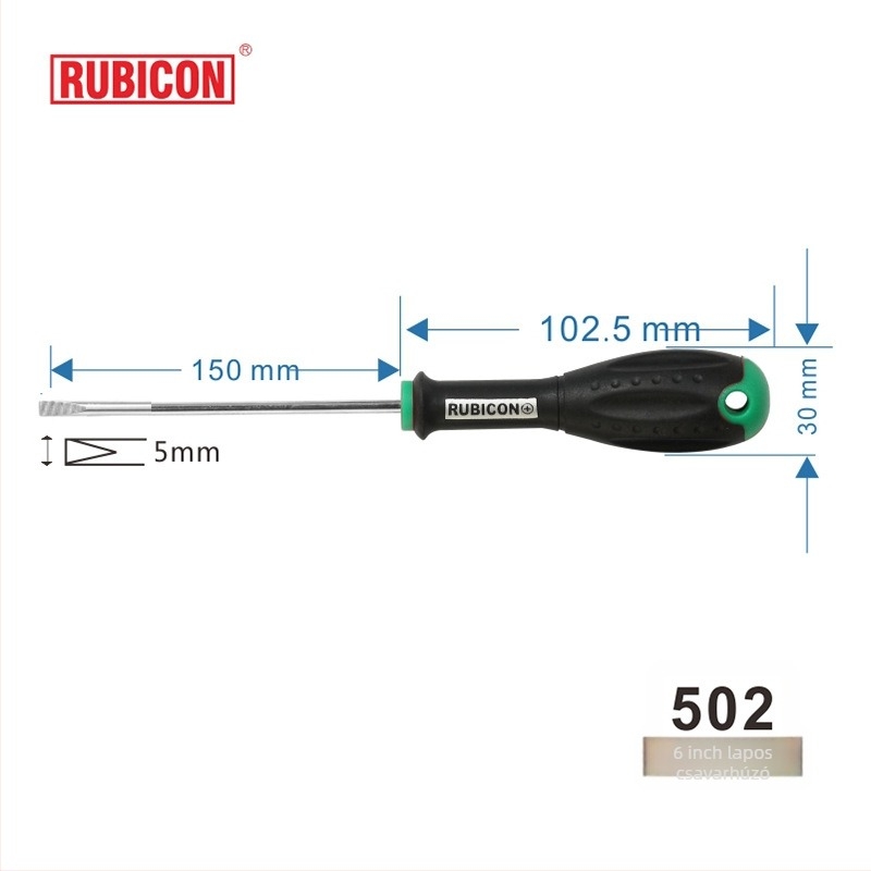 Robin Hood RUBICON keresztes fejű csavarhúzó, CR-V acél, mágneses (keresztes fej • mágneses • CR-V)