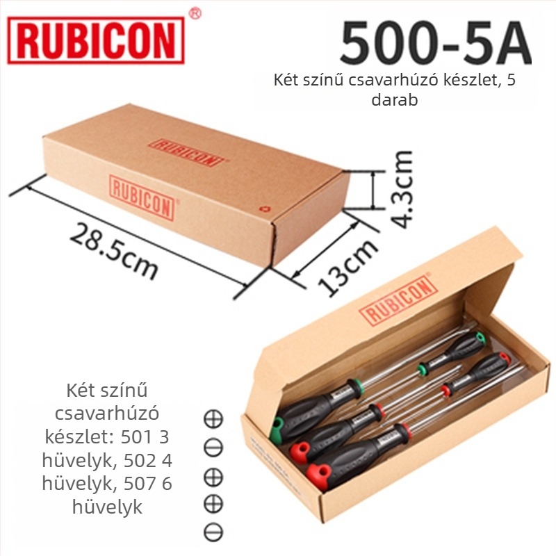 Robin Hood RUBICON keresztes fejű csavarhúzó, CR-V acél, mágneses (keresztes fej • mágneses • CR-V)