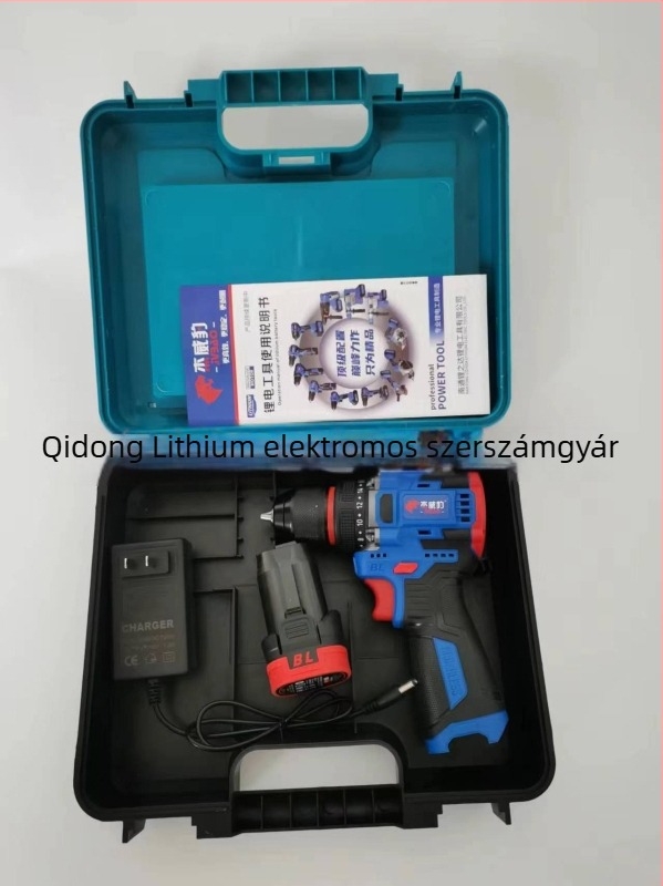Brushless akkumulátoros fúró 18V, többszörös funkcióval, tokmányos, előre-hátra, állítható sebesség