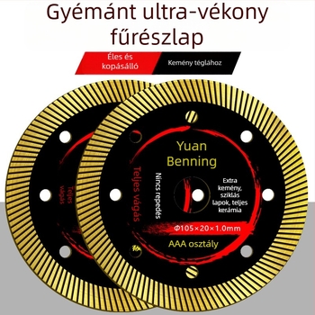 Gyémánt csempe vágó korong szögcsiszolóhoz, ultra vékony 1.0, porcelán- és vitrifikált csempékre, Yuebining márka, forró préseléses gyártási folyamat