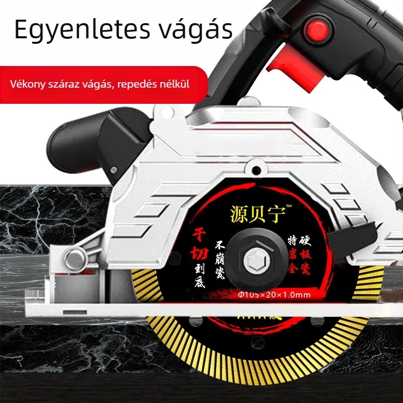 Gyémánt csempe vágó korong szögcsiszolóhoz, ultra vékony 1.0, porcelán- és vitrifikált csempékre, Yuebining márka, forró préseléses gyártási folyamat