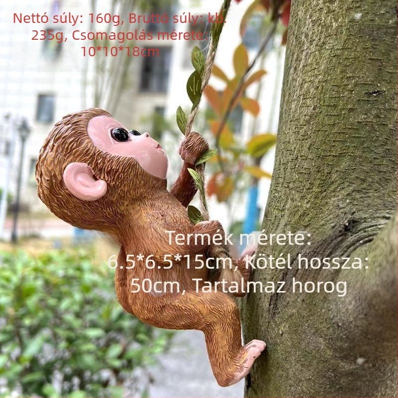 Műgyanta nyúl falra akasztható szobor – kert kültéri dekoráció
