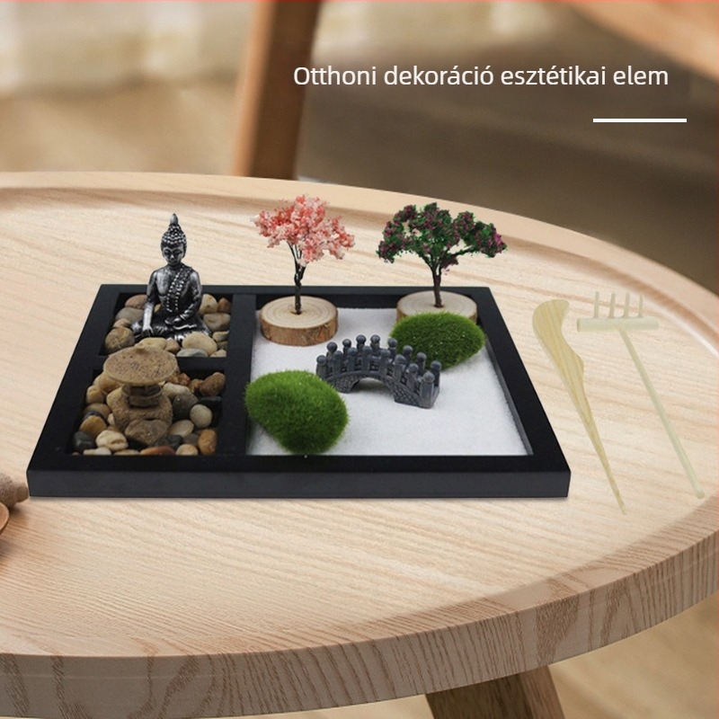 Buddha szobor otthoni dekorációhoz, japán stílusú, gyanta