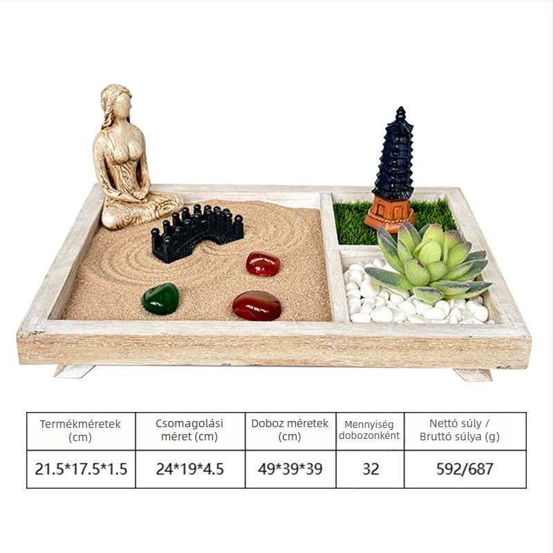 Buddha szobor otthoni dekorációhoz, japán stílusú, gyanta