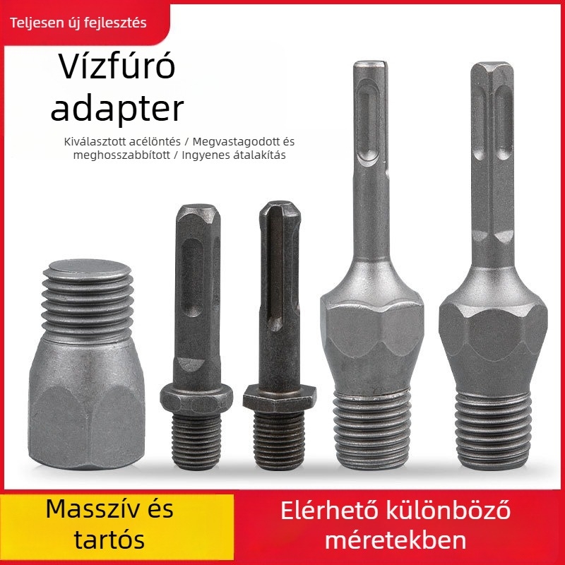 Kalapácsos fúró adapter gyémánt koronás fejhez — összekötő rúd, falnyílásos fúró, átalakító csatlakozó