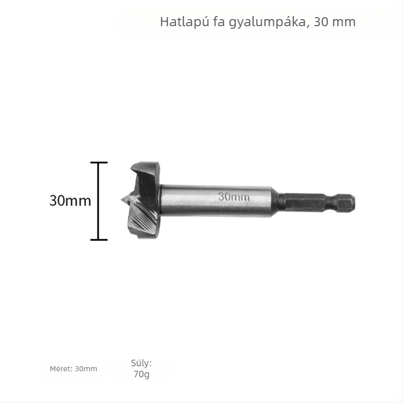 Hexagonális szárú fúró, fa- és műanyaghoz, ajtózsanér furatokhoz