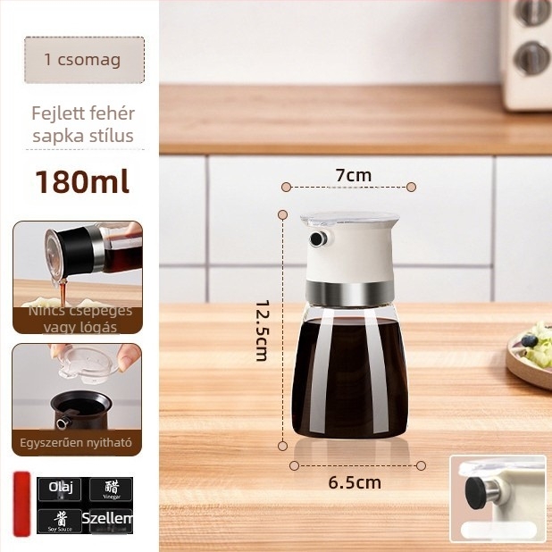 Olajtartó üveg csöpögésmentes fedéllel – élelmiszer-minőségű üveg, márka aileyou, modern minimalista stílus