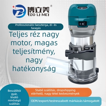 Bolime Többfunkciós Faipari Gép állítható sebességgel a marás, hornyolás és gravírozás számára, 220V-os csatlakozó, Series 3700, alkalmas Bakelit és alumínium-plasztik lemezekhez