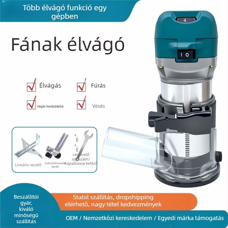 Bolime Többfunkciós Faipari Gép állítható sebességgel a marás, hornyolás és gravírozás számára, 220V-os csatlakozó, Series 3700, alkalmas Bakelit és alumínium-plasztik lemezekhez