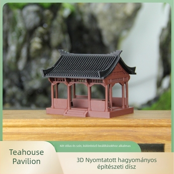 Kínai stílusú mini tájkép modell, PLA anyag, bonsai szikla motívum