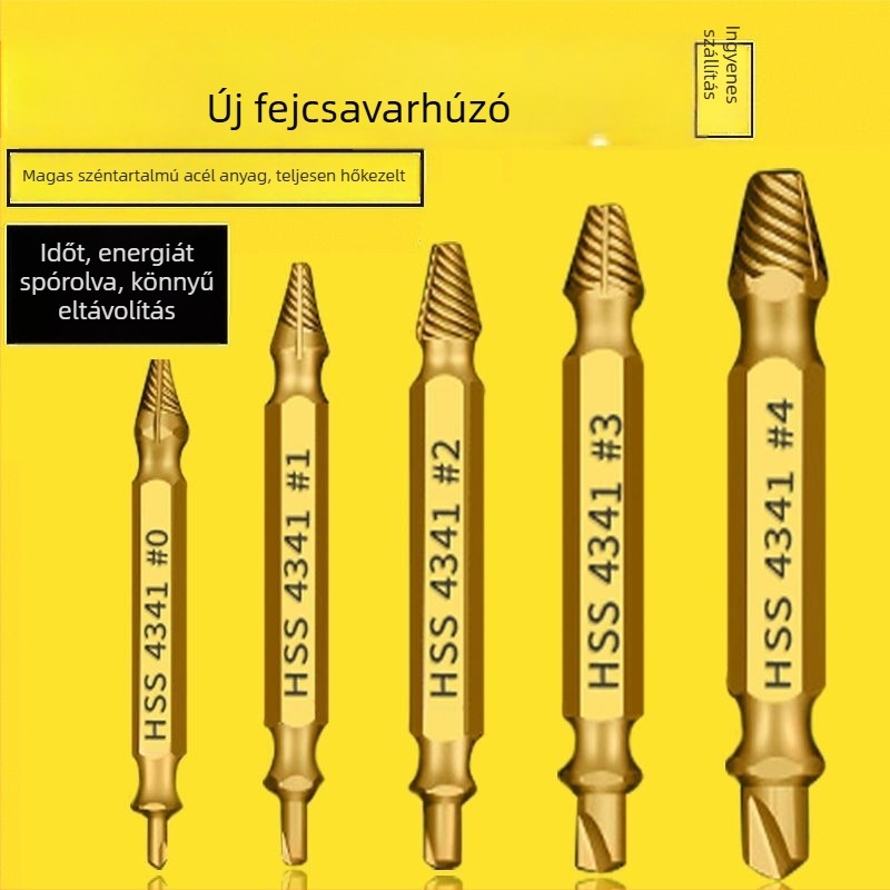Univerzális csavar-kinyitó és menet eszköz: törött menet eltávolítása, menetvágó és menet eltávolító (Brand: Unique)