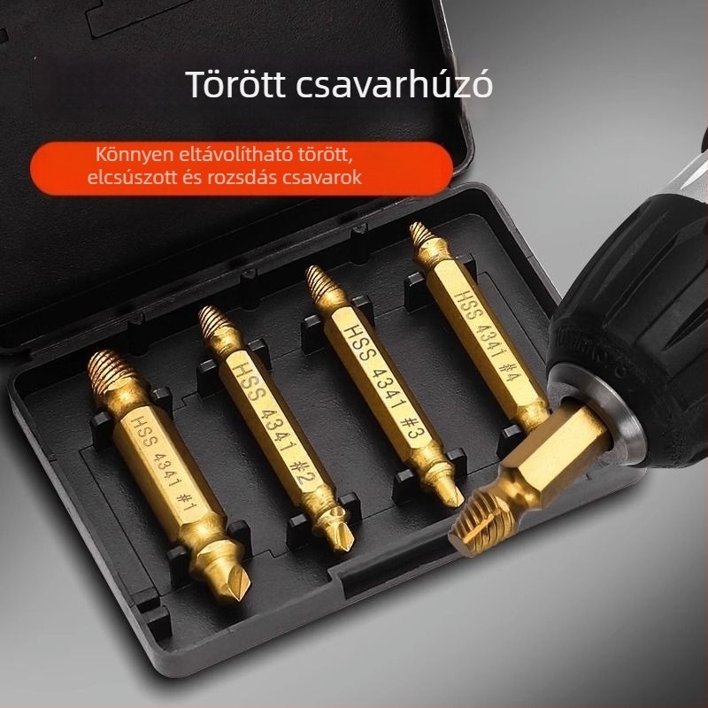 Univerzális csavar-kinyitó és menet eszköz: törött menet eltávolítása, menetvágó és menet eltávolító (Brand: Unique)