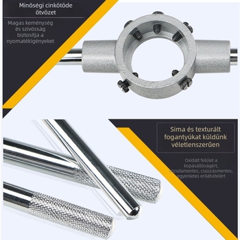 Zinc alloy die reamer wrench and die holder set, Round Tooth Reamer, M3-M22