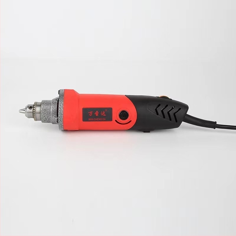 6 mm-es tokmányú, nagy fordulatszámú elektromos csiszoló gép, 220V, 1,6 m kábellel, alkalmas csiszolásra, polírozásra és fúrásra