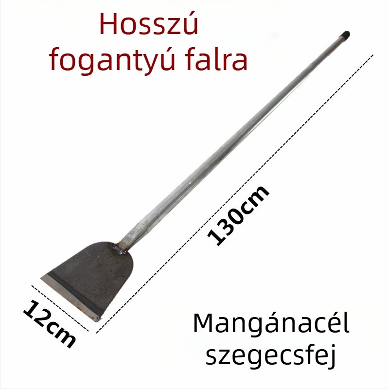 Többfunkciós falkaparó, fa nyelű, 55#-ös acél penge, falakhoz, padlókhoz és jégfelületekhez