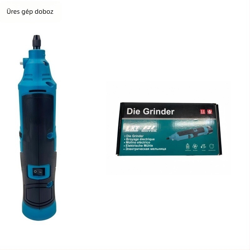 12V-os akkumulátoros, brushless kézi egyenes csiszoló gravírozáshoz és csiszoláshoz, 6 sebességfokozat, nagy teljesítmény