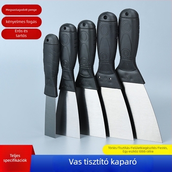 Declo glettkész, szénacél, megvastított, lapos típusú kés a falra festék leszedéséhez