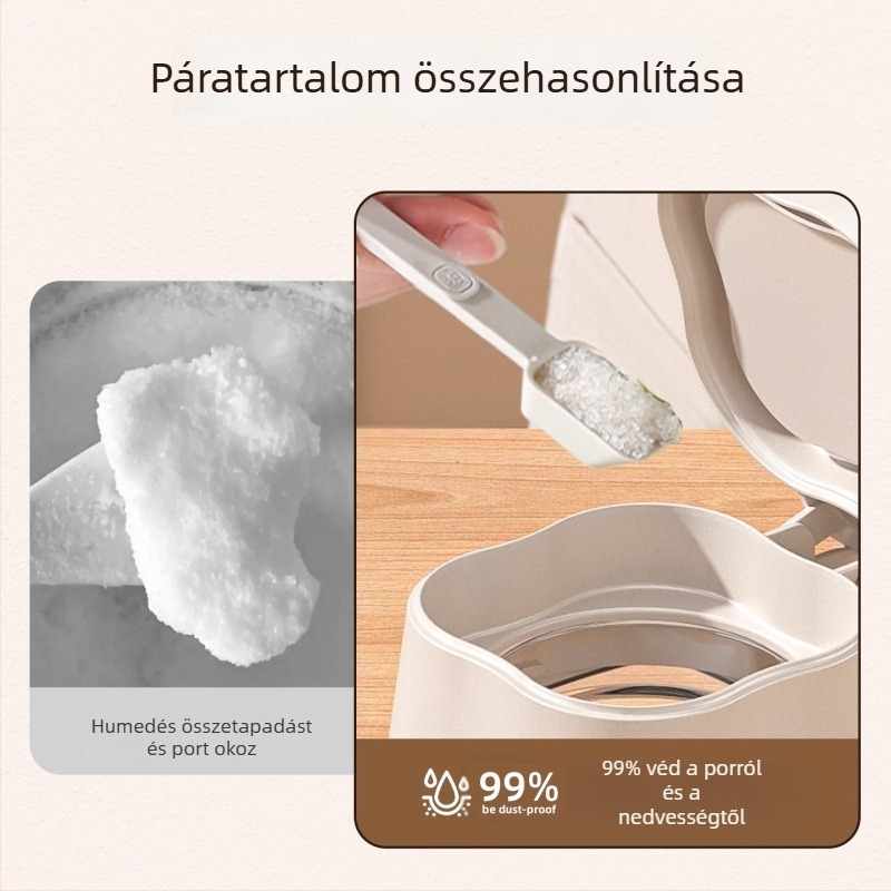 Konyhai fűszertartó készlet: só- és MSG-üvegek, olajos üveg és fűszeradagoló