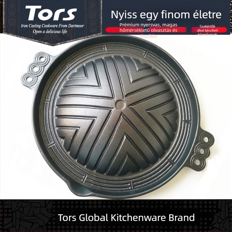 Genghis Khan öntöttvasból készült, többfunkciós grills tál, hot pot és dry pot használatra, otthoni és kereskedelmi célra