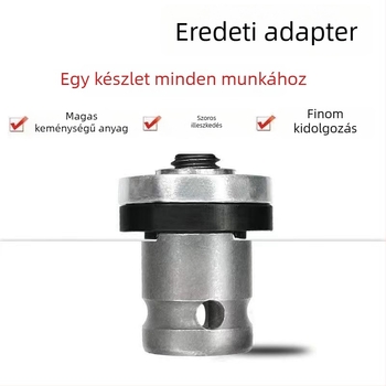 Adapter elektromos kulcshoz, szögcsiszolóhoz és fúróhoz – kétállú csavarkulcs, nyomólap, szénacél