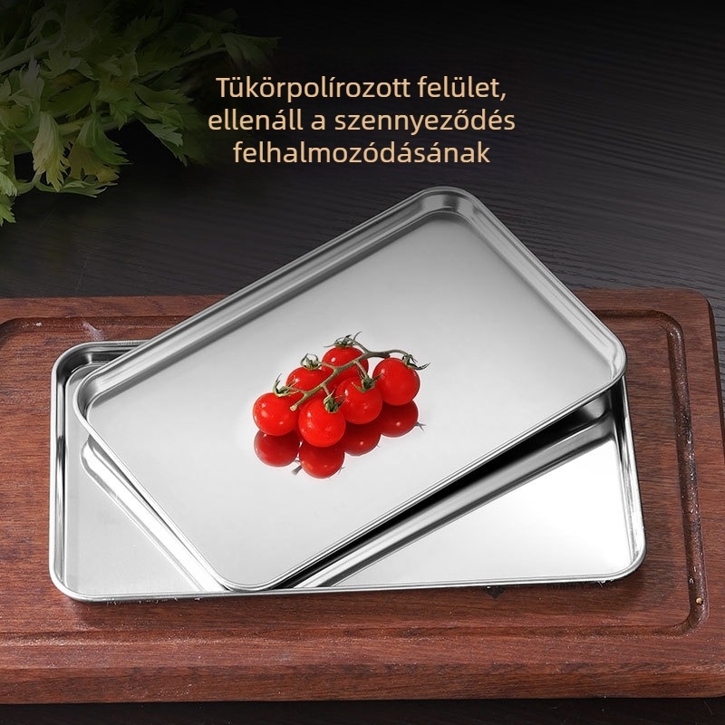 Antibakteriális 304 rozsdamentes acél lapos aljzatú sütőedény japán konyhához, csúszásmentes sushi tál otthoni használatra