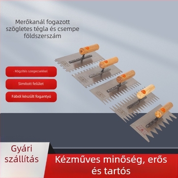 Fogazott glettvas éles fogakkal csempékhez és márványhoz