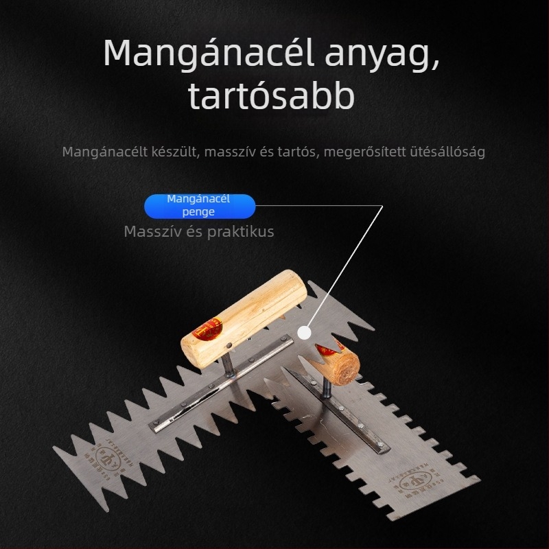 Fogazott glettvas éles fogakkal csempékhez és márványhoz