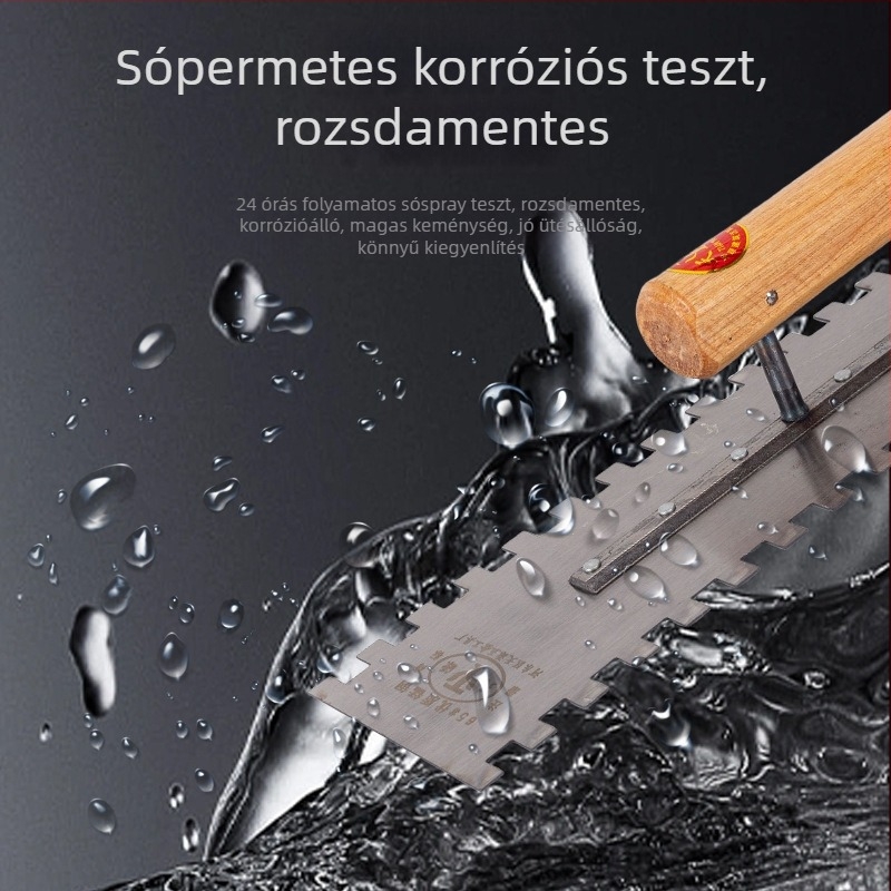 Fogazott glettvas éles fogakkal csempékhez és márványhoz