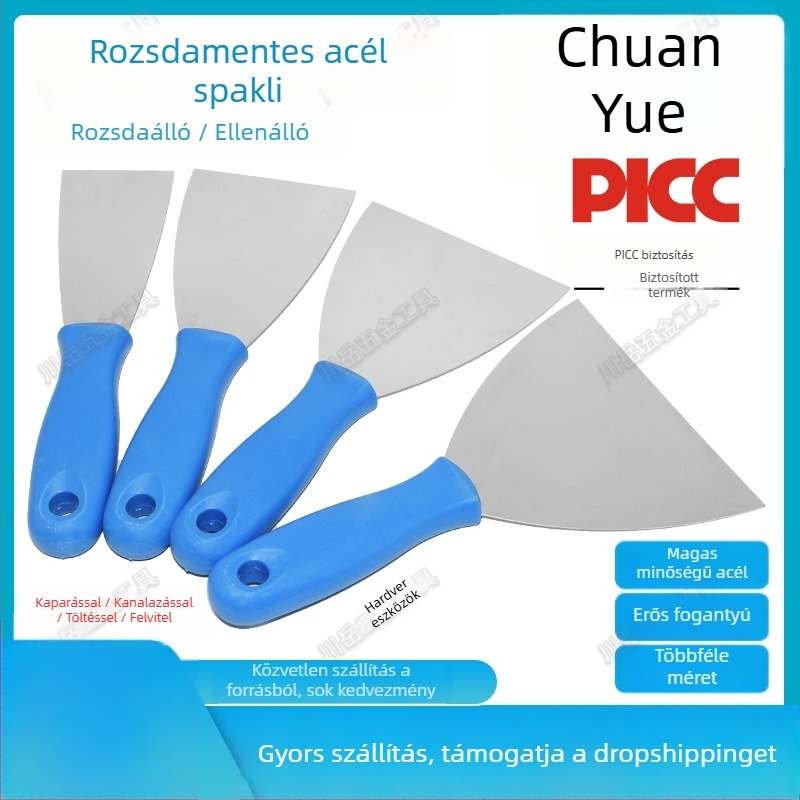 Chuanyue glettvas készlet: glettvas, kaparó, kis simítókanál és tömítő eszköz