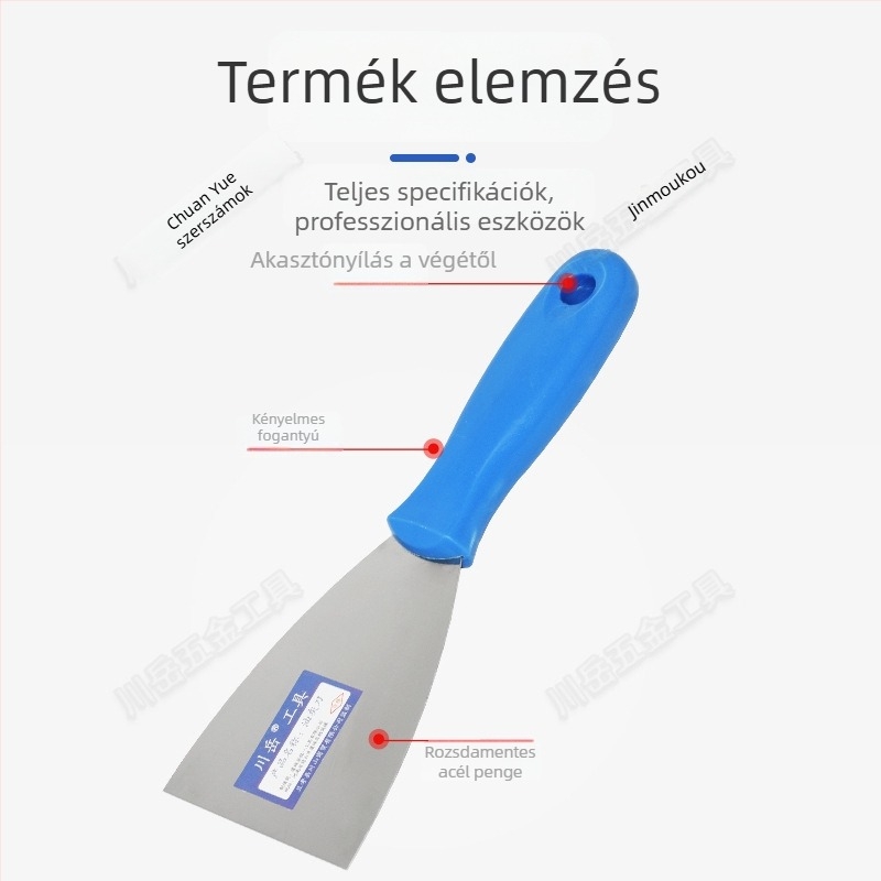 Chuanyue glettvas készlet: glettvas, kaparó, kis simítókanál és tömítő eszköz