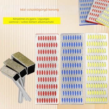 Kézi gyémántos élezőeszköz, 200-300-400 szemcse, egyoldalas