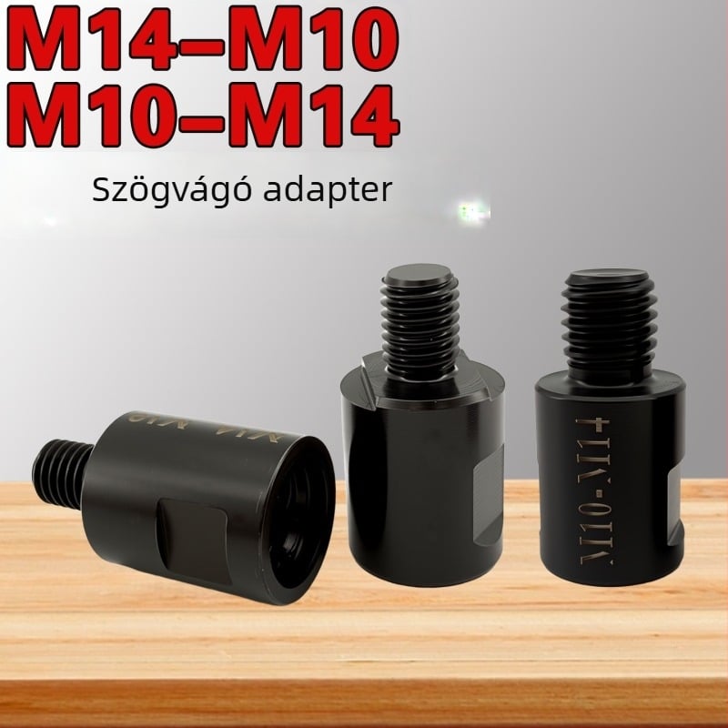 M14–M10 sarokcsiszoló adapter, menetes csatlakozó, bit konverziós átalakító, szénacél - Rich Rock