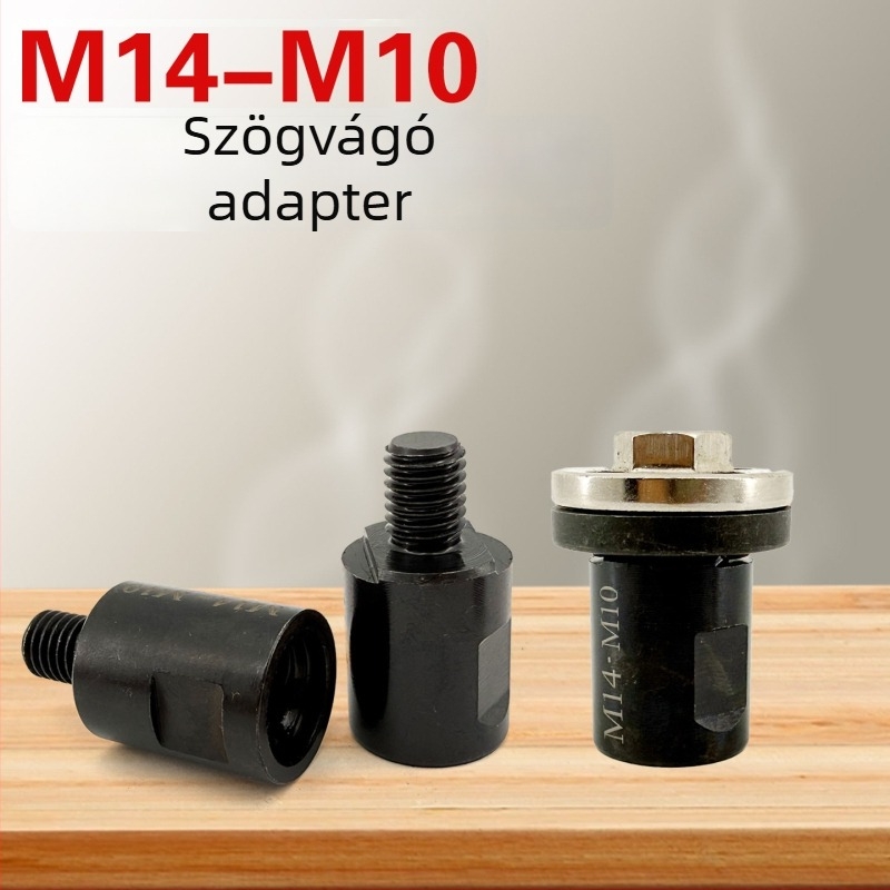 M14–M10 sarokcsiszoló adapter, menetes csatlakozó, bit konverziós átalakító, szénacél - Rich Rock