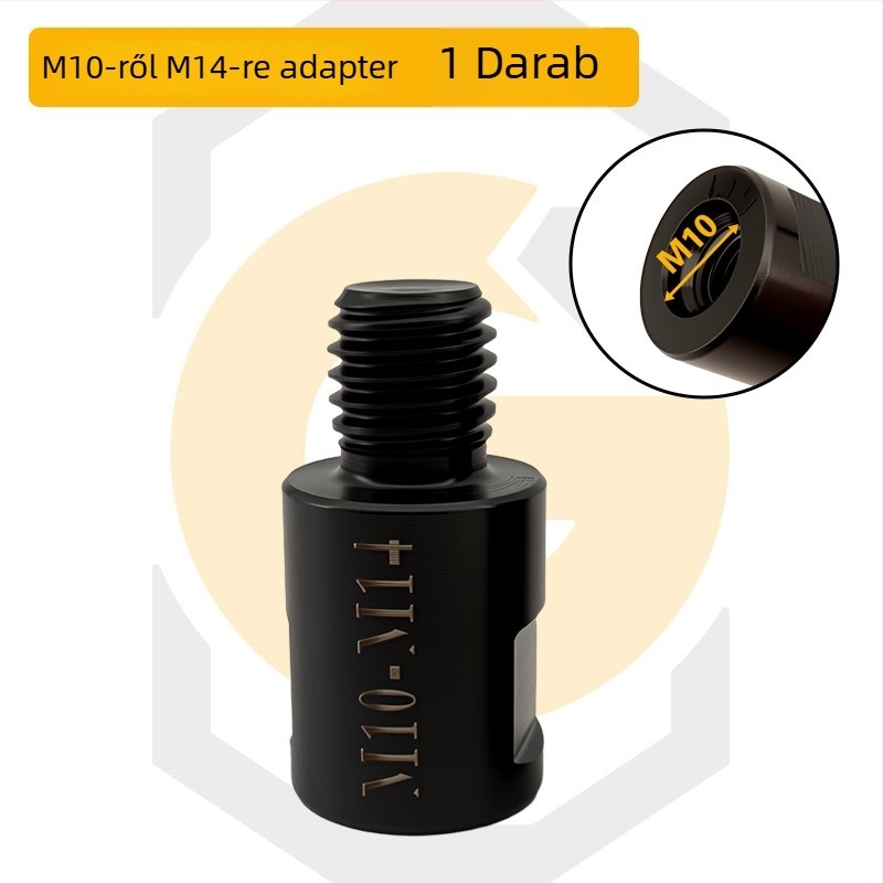 M14–M10 sarokcsiszoló adapter, menetes csatlakozó, bit konverziós átalakító, szénacél - Rich Rock