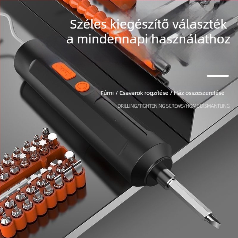 Újratölthető lítium-ionos háztartási elektromos csavarhúzó – mini kompakt és többfunkciós szerszámkészlet, 3.6V, 3C tanúsítvány