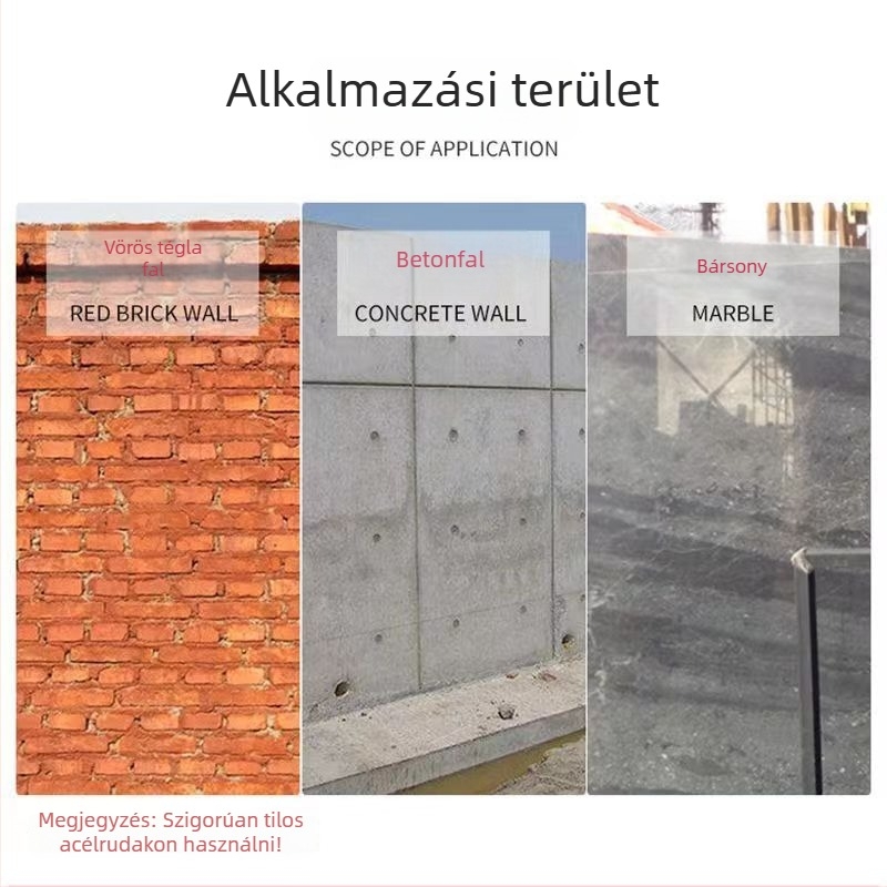Ipari minőségű rugóacél dömperkalapács vészek készlet — hegyes, négyszögletes, hatszögletű és sík élű vésők betonfalakhoz (65A modell)
